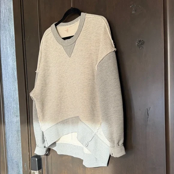 FP Movement by Free People Gray Crewneck Oversized Sweatshirt Top Size Small - Picture 2 of 4